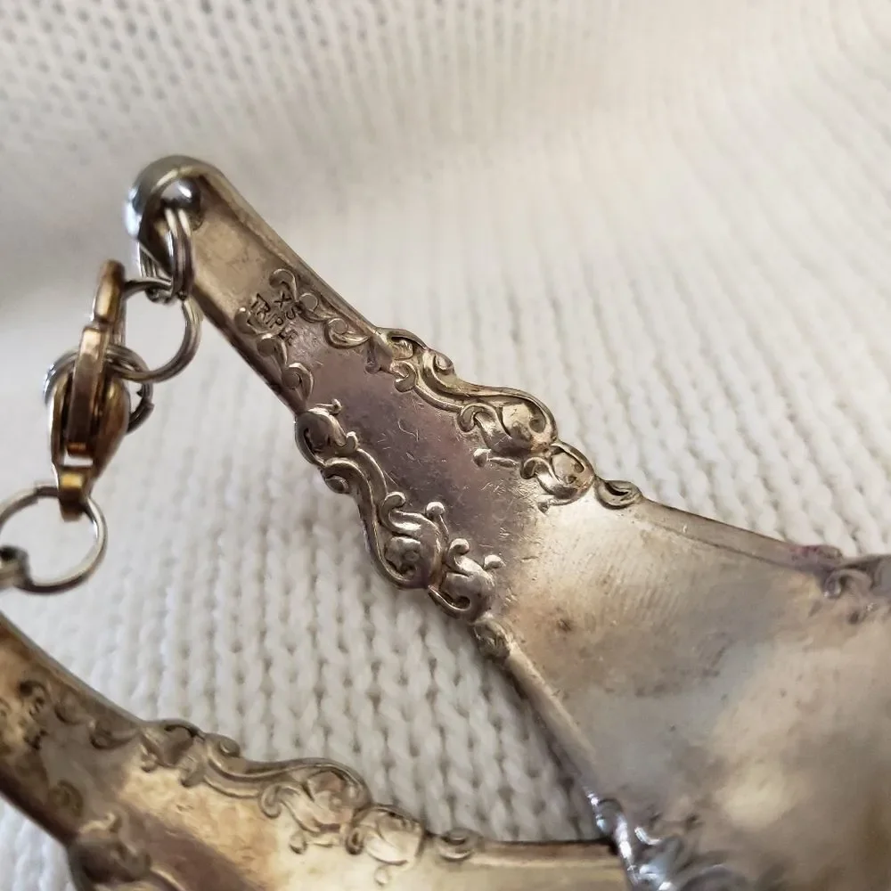 Small Triple Silver Tone Bracelet